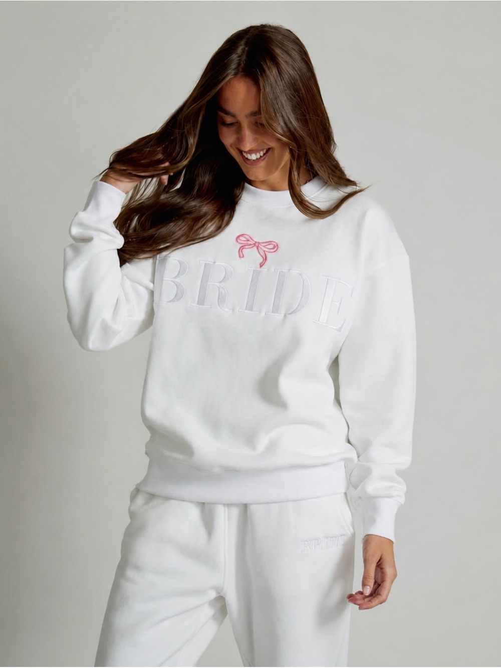 Bride Sweatshirt S / Six Stories + mini veil clip / Bachelorette, Bridal